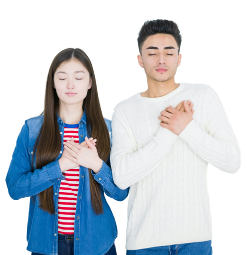 Man with flowers smiling